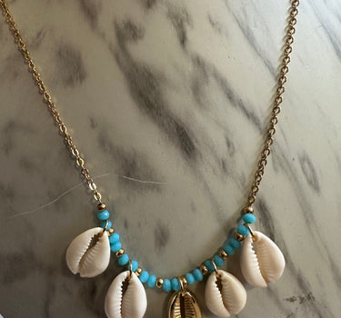 BLUE SHELL NECKLACE