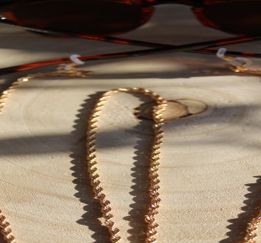 ROSE GOLD GLASSES CORD - TWISTED